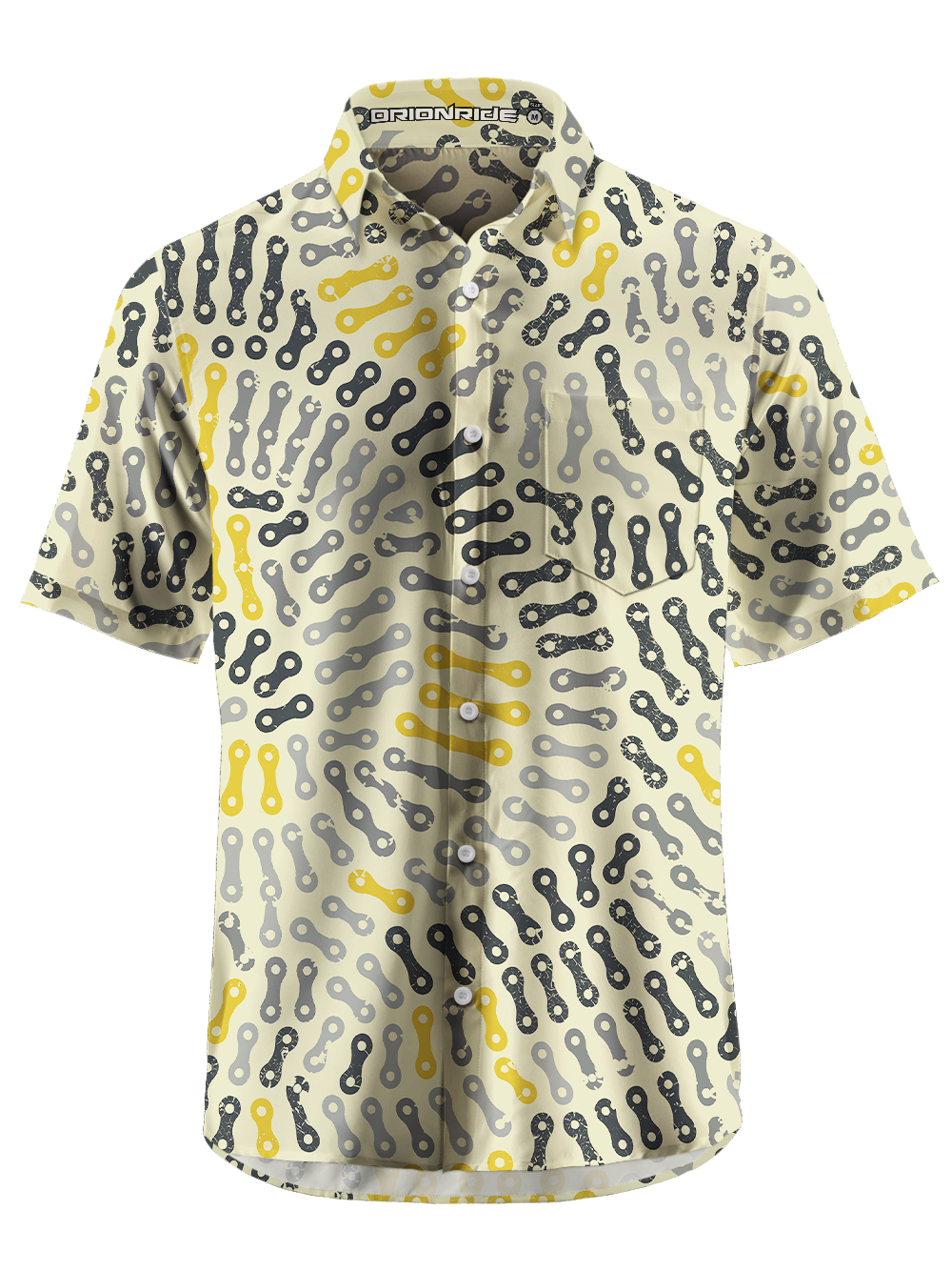 Orionride Chain Link Array Zipper Pockets Ultra Lightweight Short Sleeves Gravel Shirt