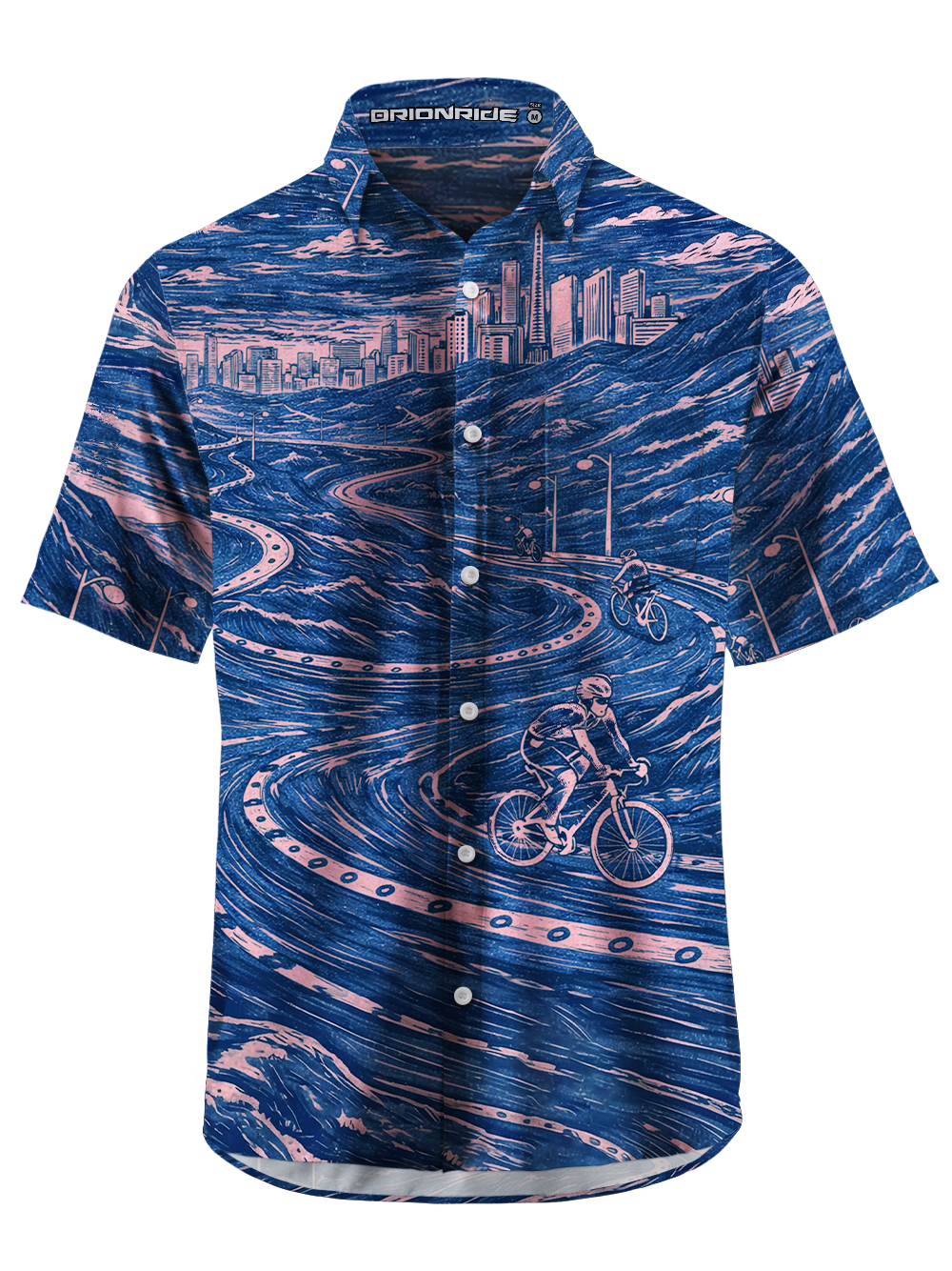 Orionride Cycling In The Suburbs Zipper Pockets Ultra Lightweight Short Sleeves Gravel Shirt