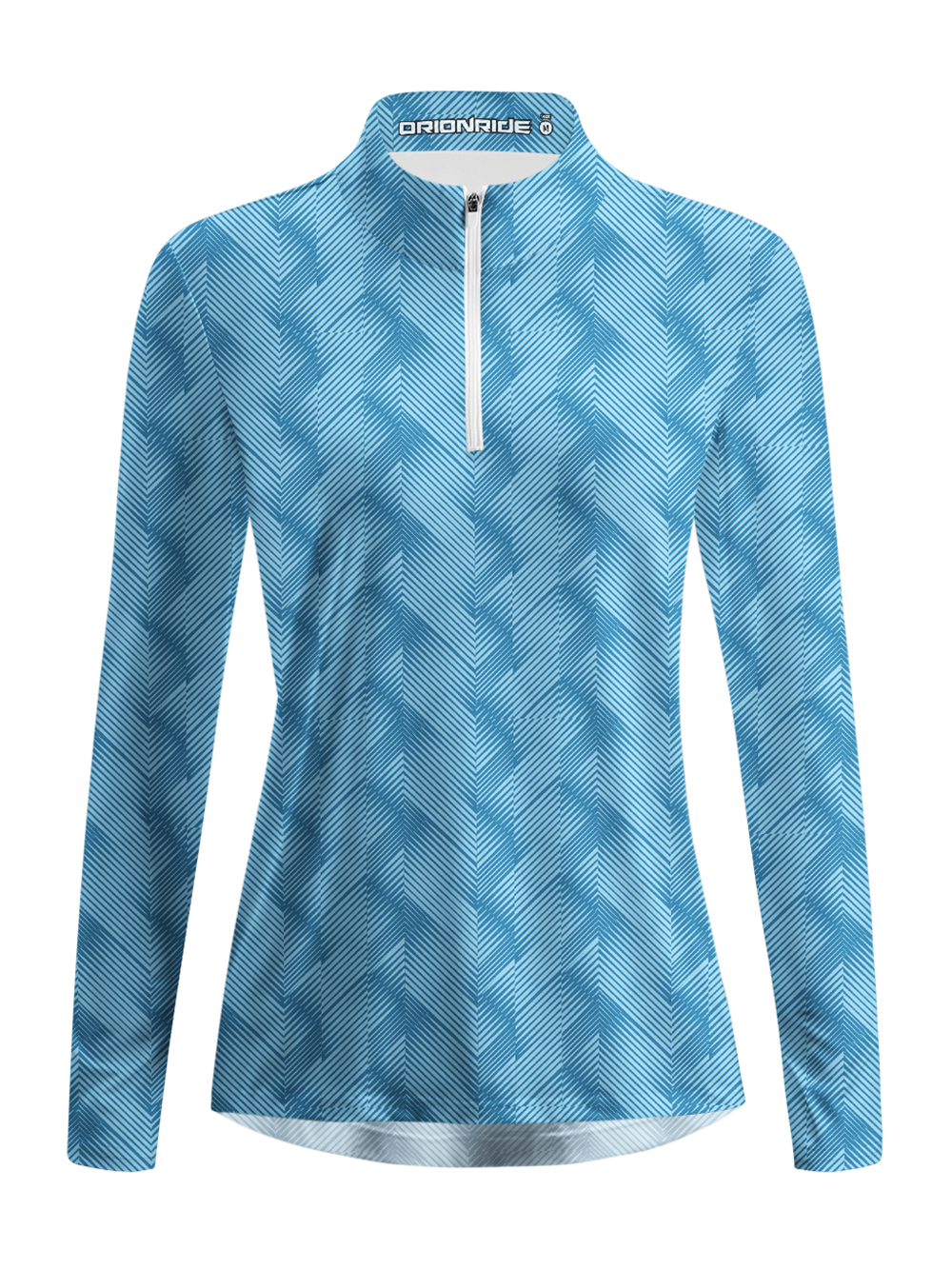 Orionride Curved Pattern Women's Quarter Zipper Long Sleeve Jersey
