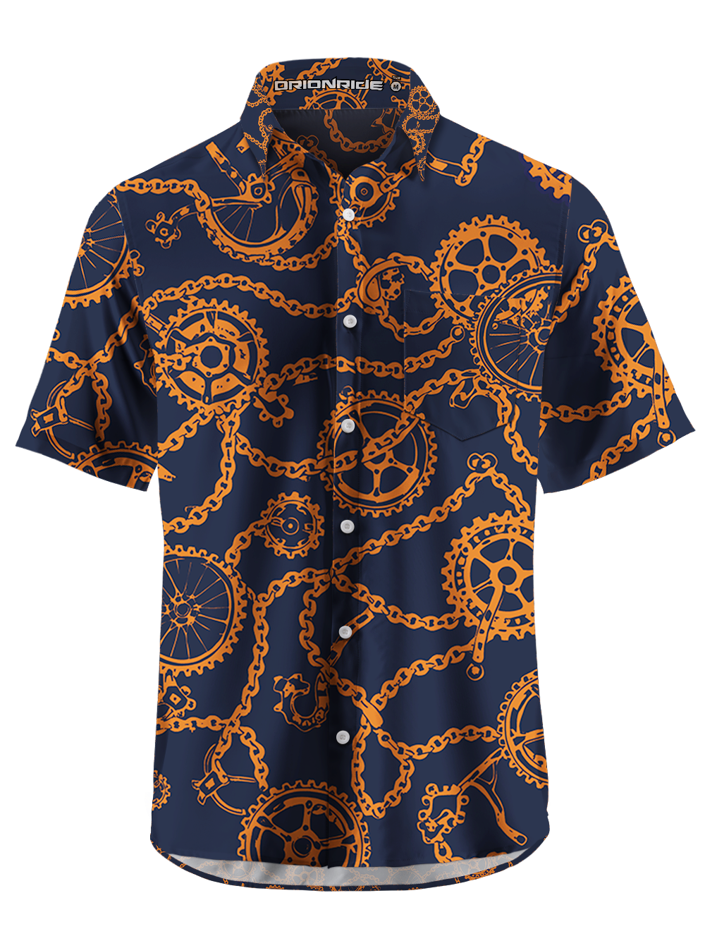 Orionride Chain Connecting Gears Zipper Pockets Ultra Lightweight Short Sleeves Gravel Shirt