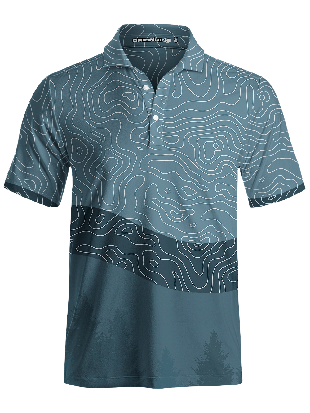 Orionride Challenging Contour Lines Men's Polo Shirt