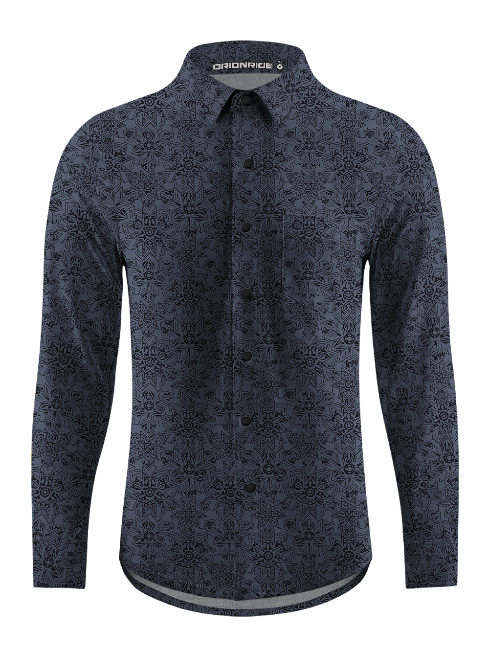 Orionride Snowflake-Shaped Parts Men's Stretchy Breathable Long Sleeve Gravel Shirt
