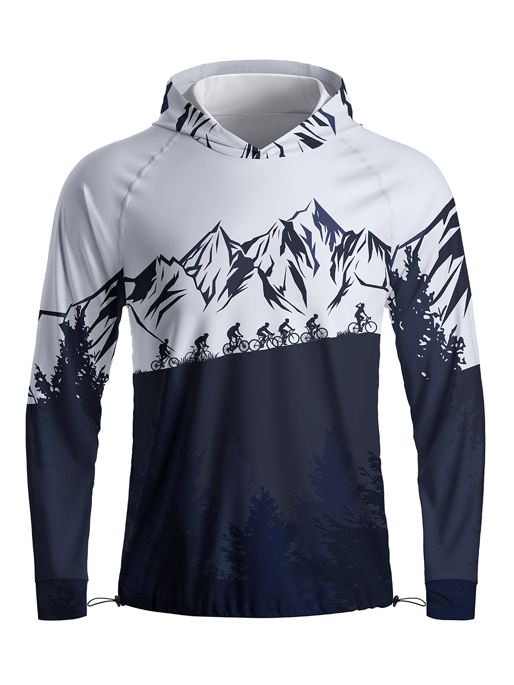 Orionride Riding In Groups Long Sleeve Cycling Hoodie Shirt