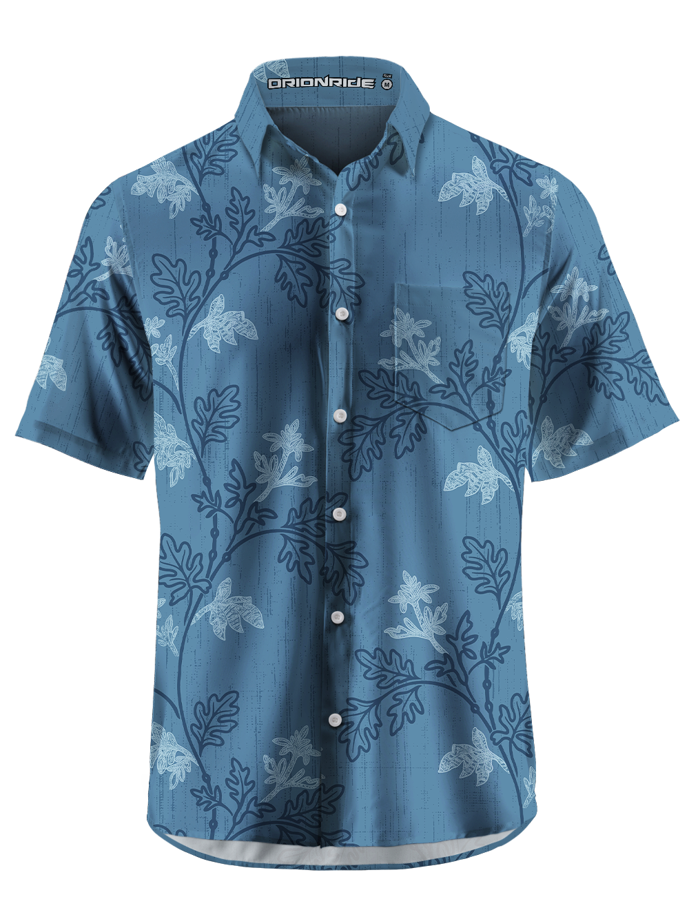 Orionride Linen Flora Zipper Pockets Ultra Lightweight Short Sleeves Gravel Shirt