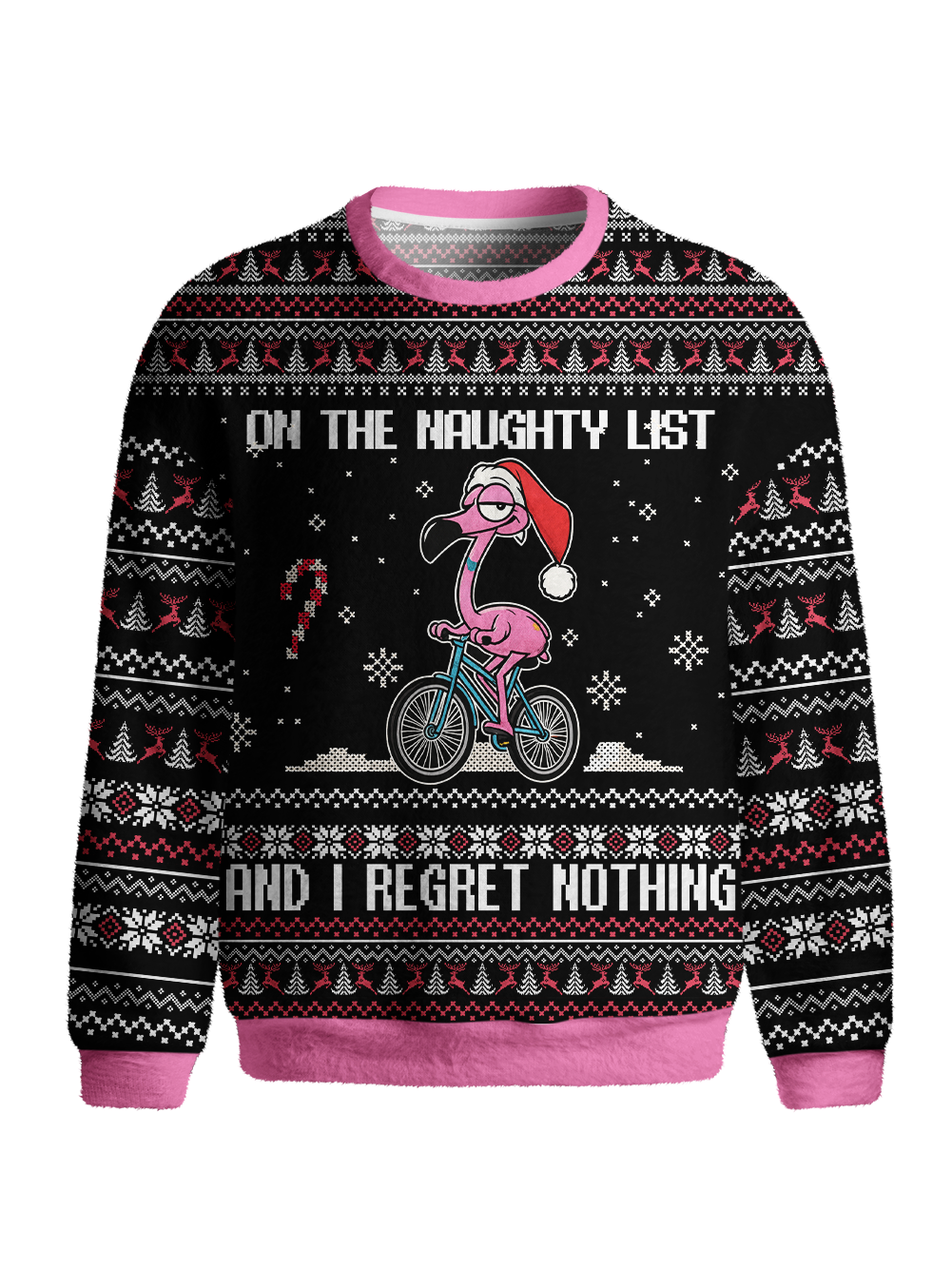 Orionride Flamingo Riding A Bicycle Men's Sweaters