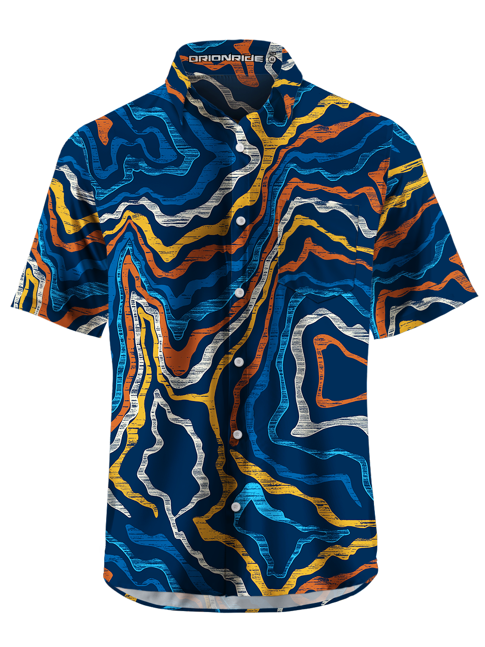 Orionride Desert Landform Zipper Pockets Ultra Lightweight Short Sleeves Gravel Shirt