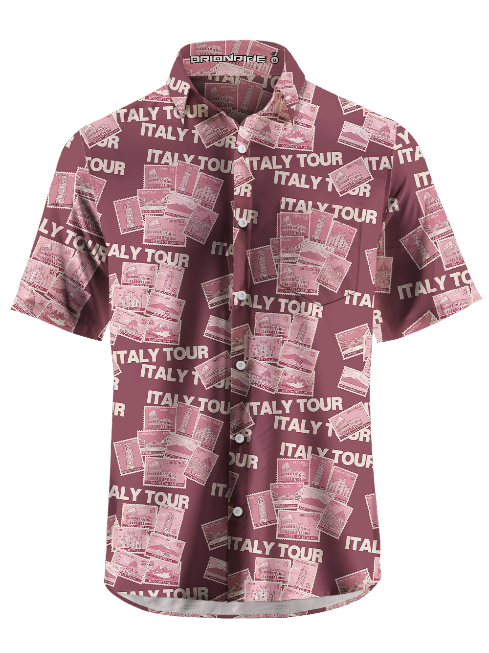 Orionride City Stamps Zipper Pockets Ultra Lightweight Short Sleeves Gravel Shirt
