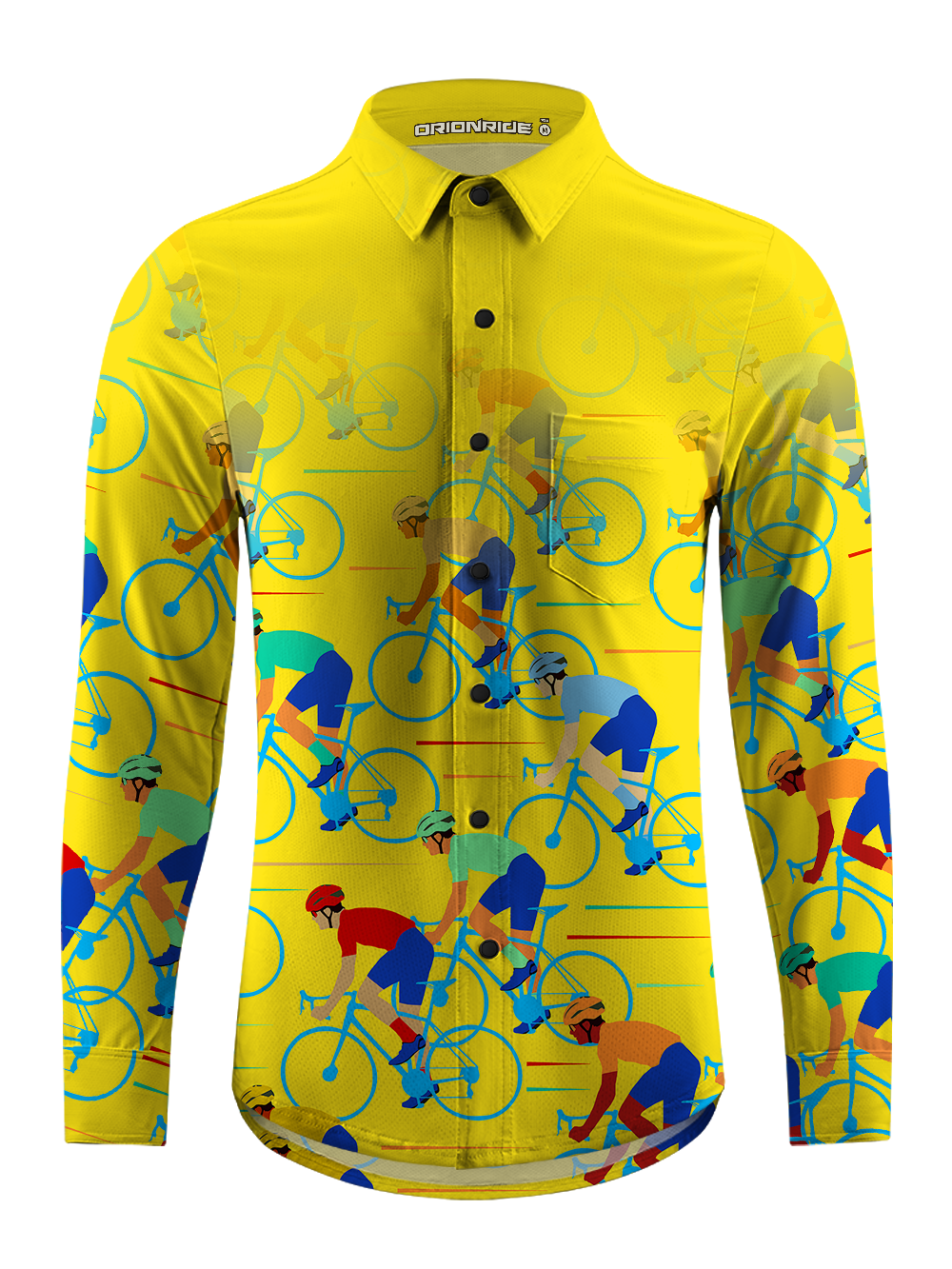 Orionride Passionate Competition Men's Stretchy Breathable Long Sleeve Gravel Shirt