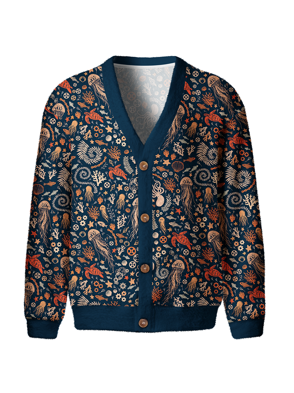 Orionride Ocean Paradise Men's Cardigan Knit Sweaters