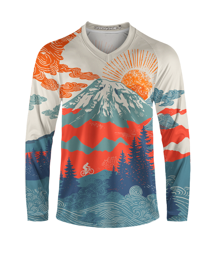 Orionride Sunset Scenery Long Sleeve Downhill Jersey