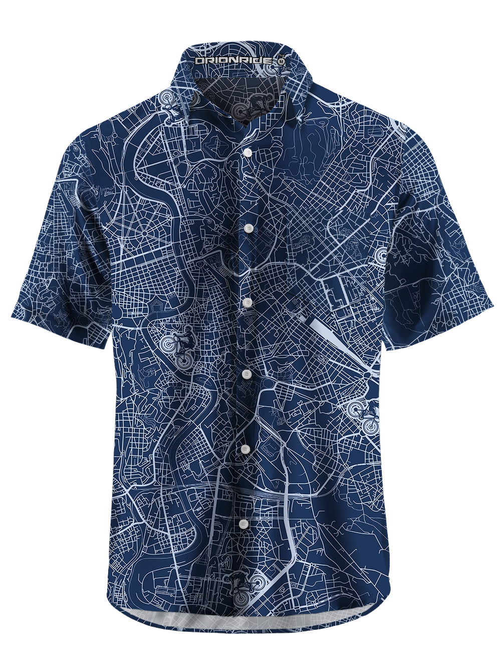 Orionride Urban Intersections Zipper Pockets Ultra Lightweight Short Sleeves Gravel Shirt