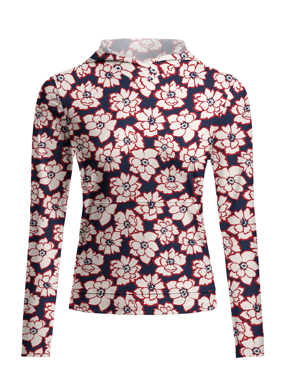 Orionride Bright Petals Women's Long Sleeve Cycling Hoodie Shirt