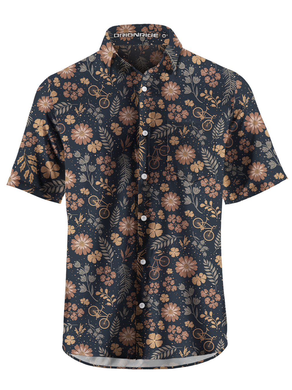 Orionride Plant Diversity Zipper Pockets Ultra Lightweight Short Sleeves Gravel Shirt