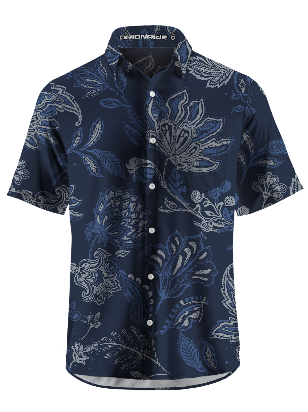 Orionride Inked Flora Zipper Pockets Ultra Lightweight Short Sleeves Gravel Shirt