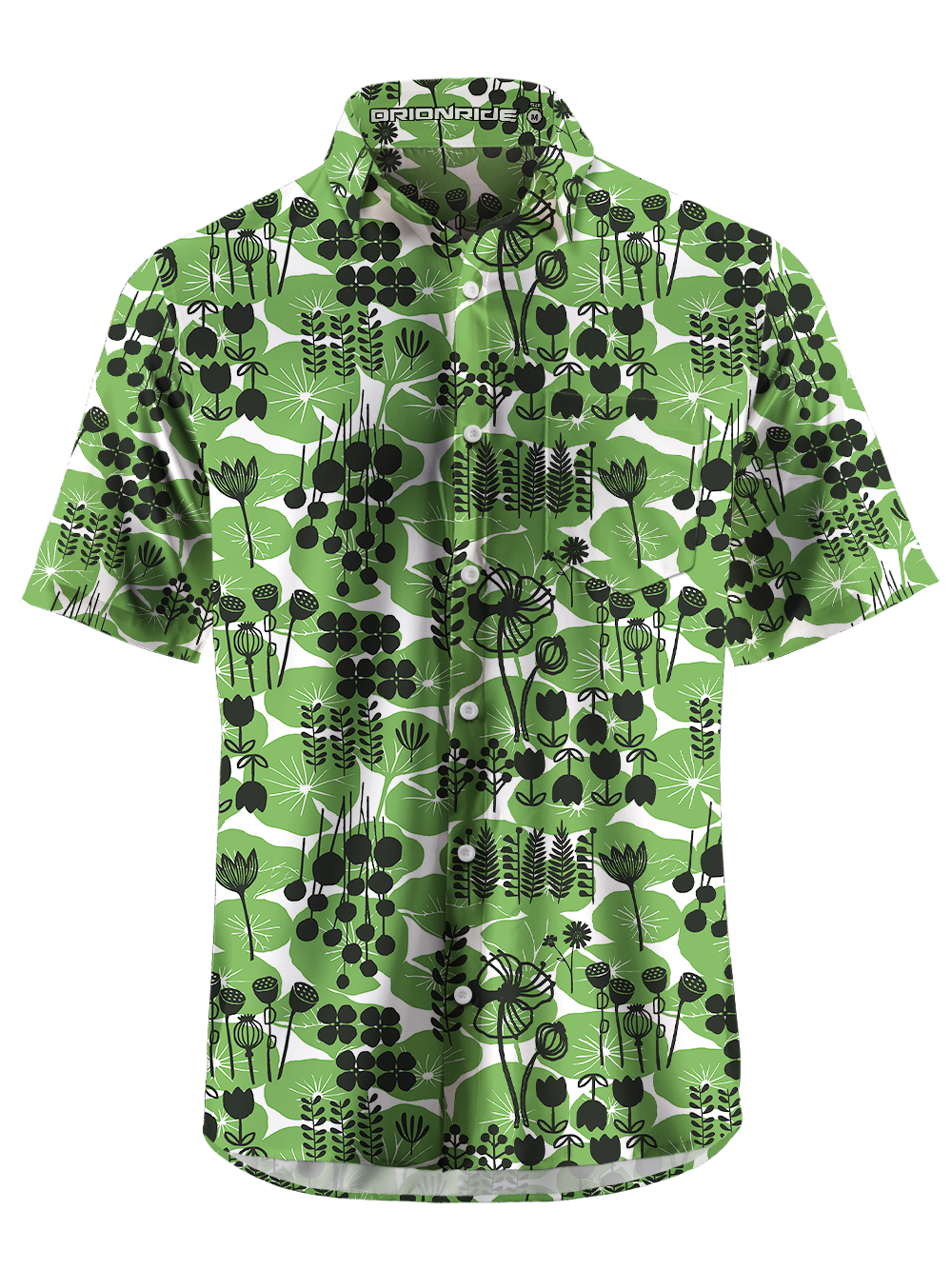 Orionride Lotus Leaf Zipper Pockets Ultra Lightweight Short Sleeves Gravel Shirt
