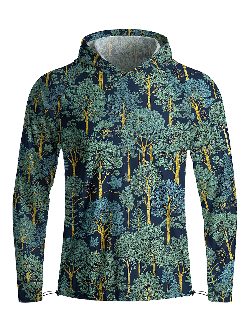 Orionride Deciduous Trees Long Sleeve Cycling Hoodie Shirt