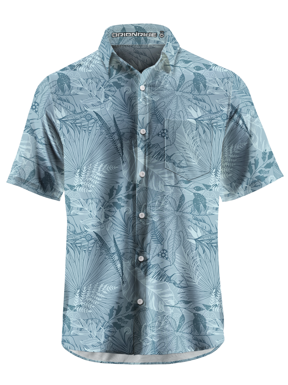 Orionride Leaf Garden Zipper Pockets Ultra Lightweight Short Sleeves Gravel Shirt