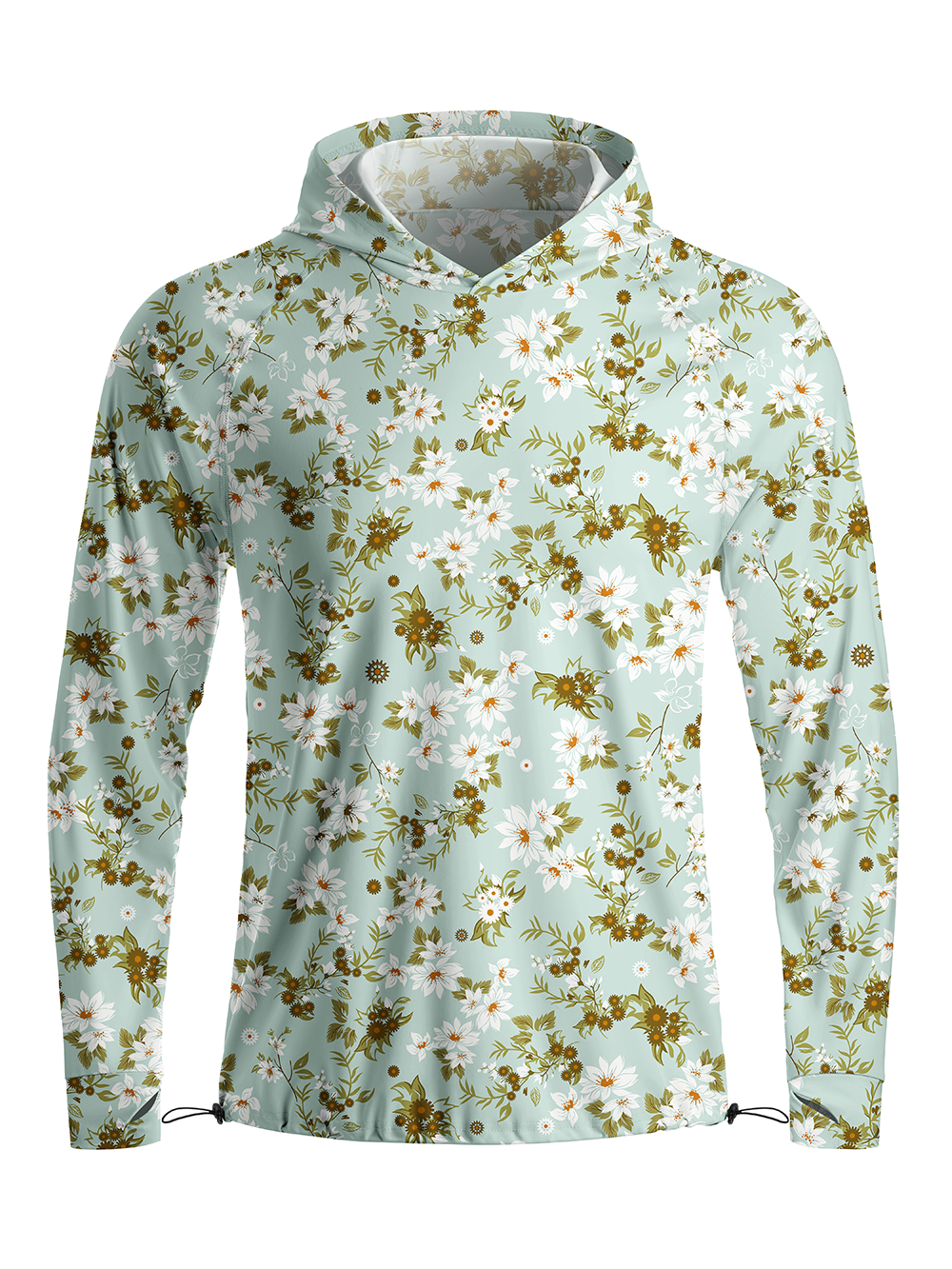 Orionride Blooming Flowers Long Sleeve Cycling Hoodie Shirt