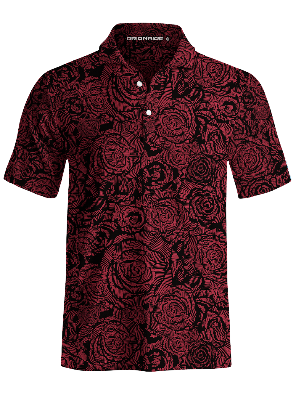 Orionride Rose Outline Men's Polo Shirt
