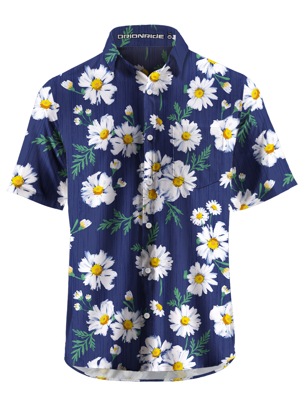 Orionride Lucky Daisy Zipper Pockets Ultra Lightweight Short Sleeves Gravel Shirt