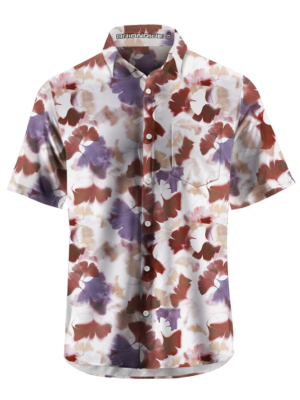Orionride Ink Wash Zipper Pockets Ultra Lightweight Short Sleeves Gravel Shirt