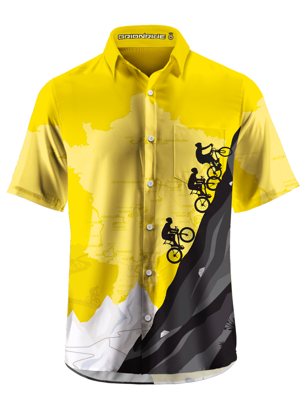 Orionride Sprint Posture Zipper Pockets Ultra Lightweight Short Sleeves Gravel Shirt