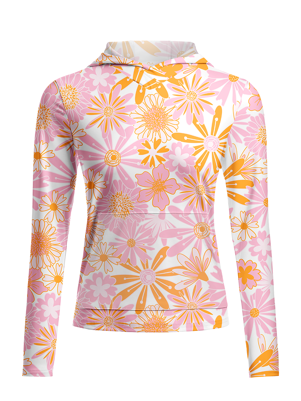 Orionride Flowers In Full Bloom Women's Long Sleeve Cycling Hoodie Shirt