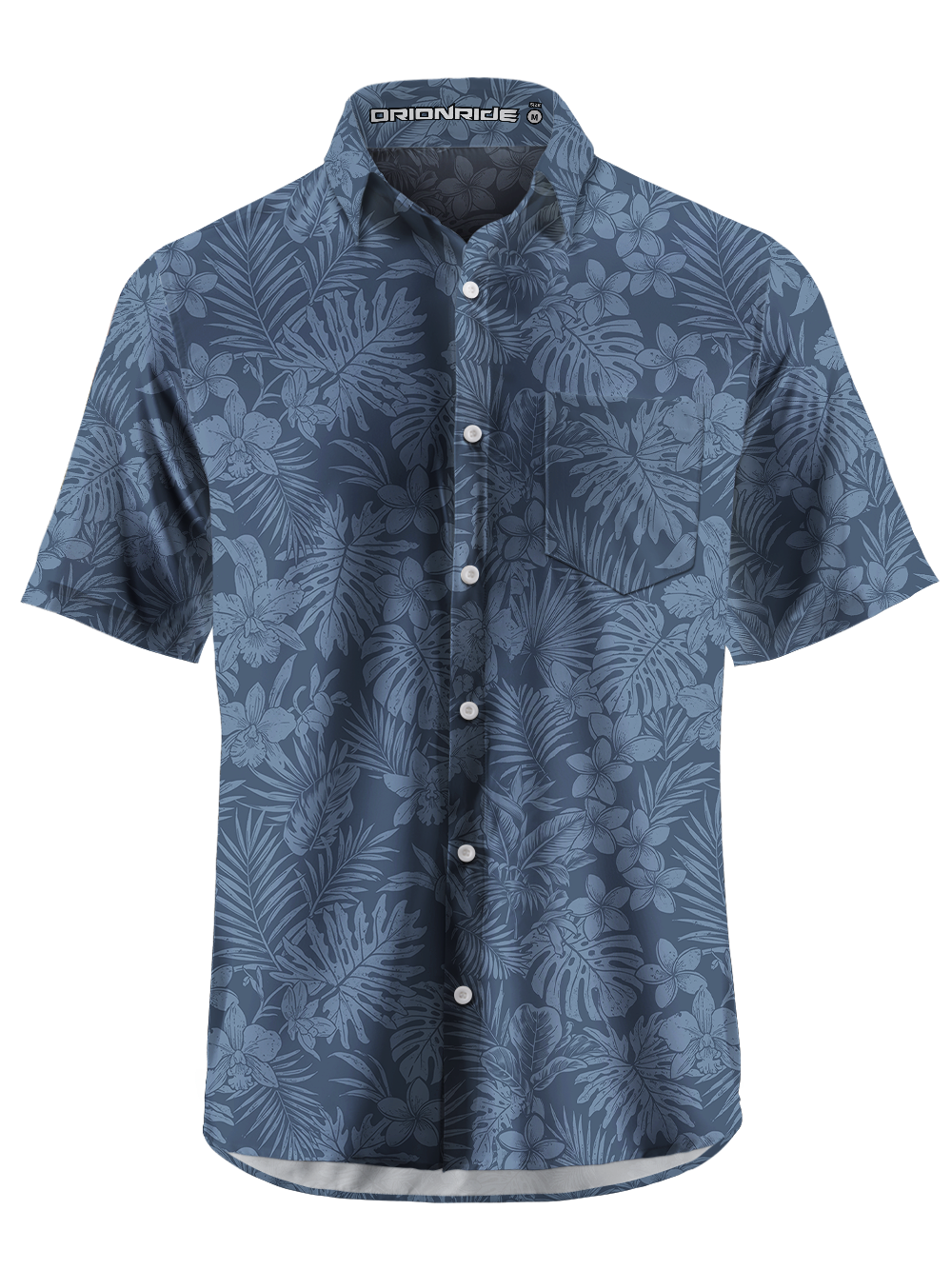 Orionride Frangipani Bushes Zipper Pockets Ultra Lightweight Short Sleeves Gravel Shirt