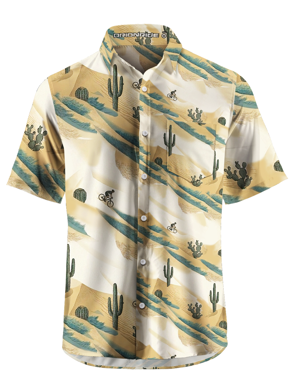 Orionride Passionate Desert Zipper Pockets Ultra Lightweight Short Sleeves Gravel Shirt