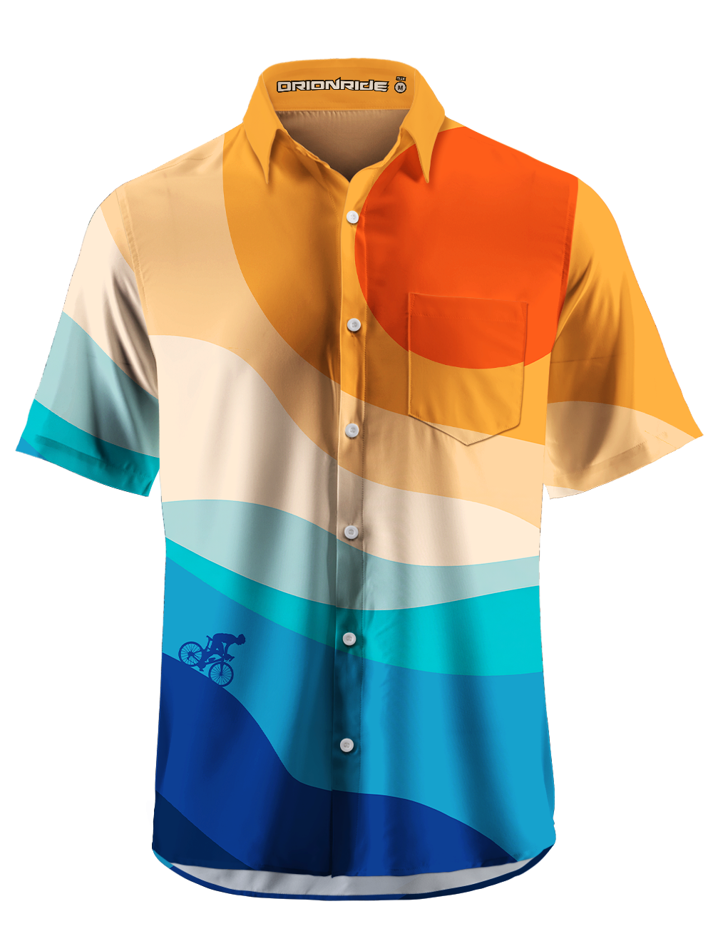 Orionride Wave Ride Zipper Pockets Ultra Lightweight Short Sleeves Gravel Shirt