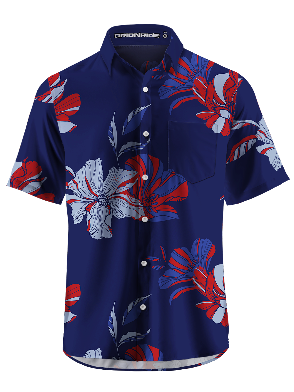 Orionride Artistic Leaf Zipper Pockets Ultra Lightweight Short Sleeves Gravel Shirt