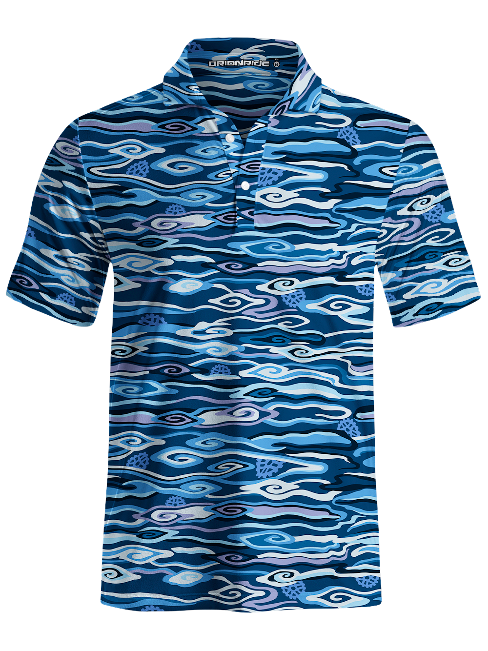 Orionride Flowing Waves Men's Polo Shirt