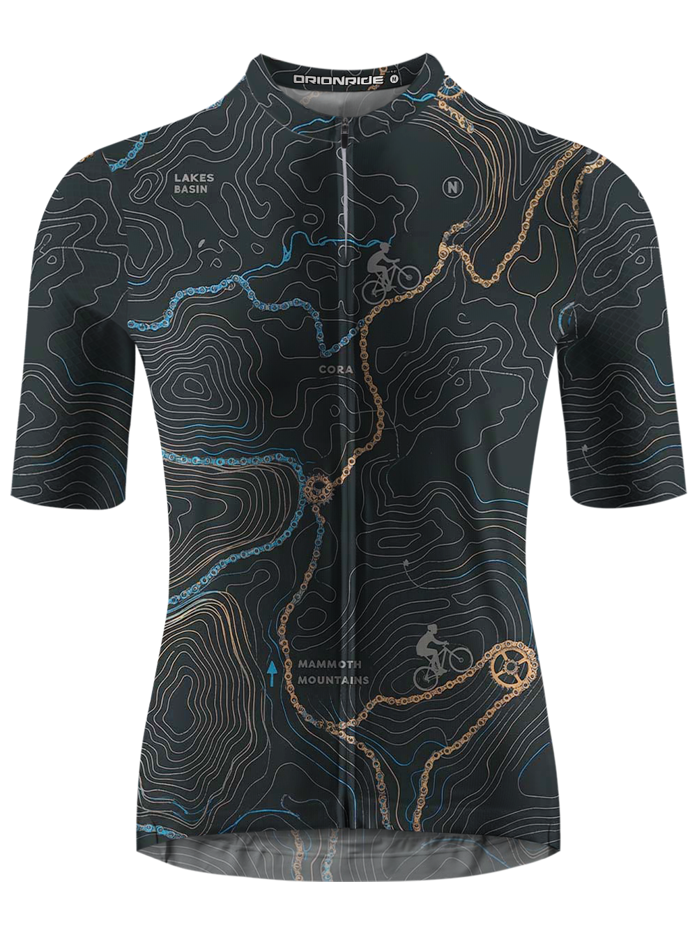 Orionride Chain Route Map Short Sleeves Cycling Jersey