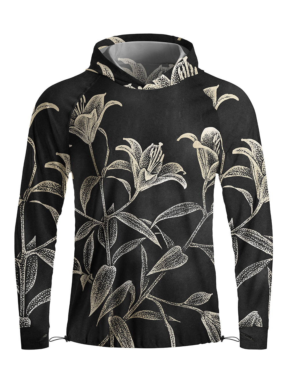 Orionride Gilded Lilies Long Sleeve Cycling Hoodie Shirt