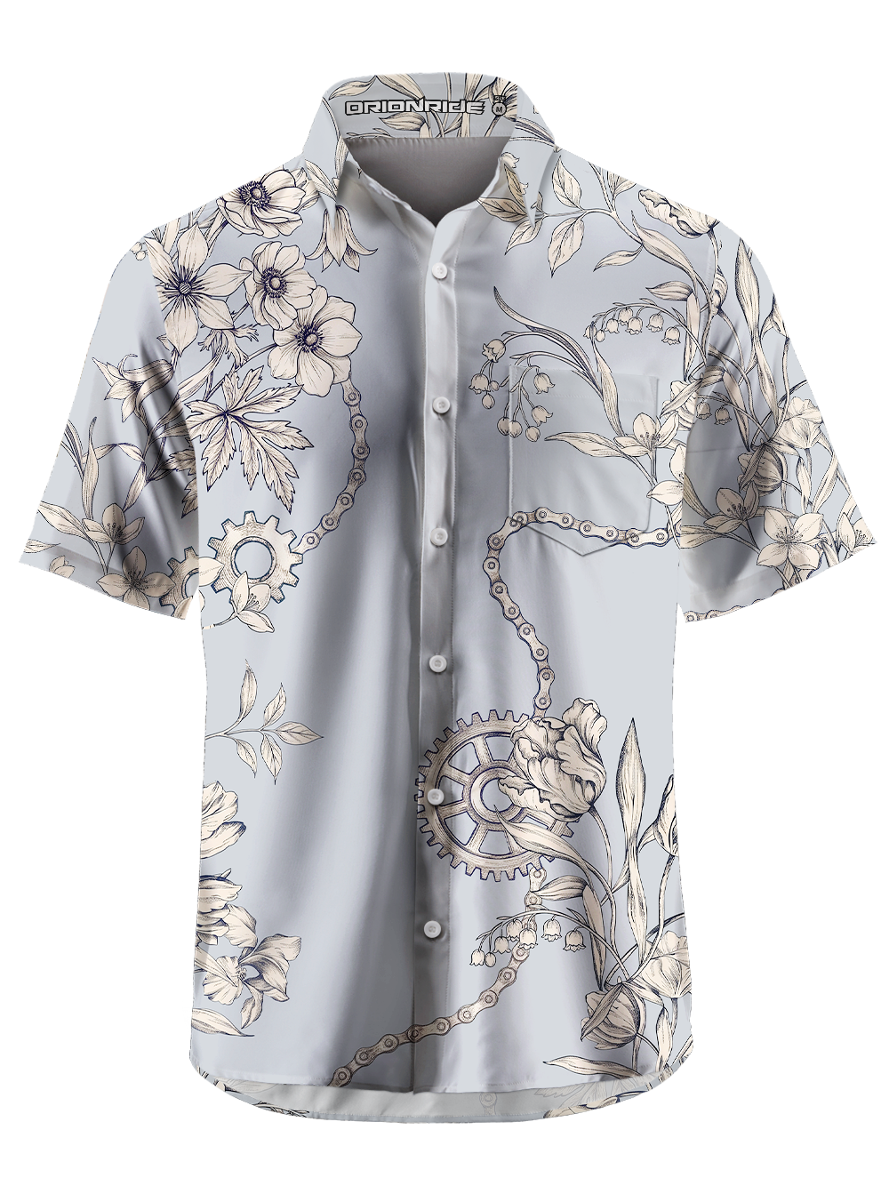 Orionride Petals Unfold Zipper Pockets Ultra Lightweight Short Sleeves Gravel Shirt