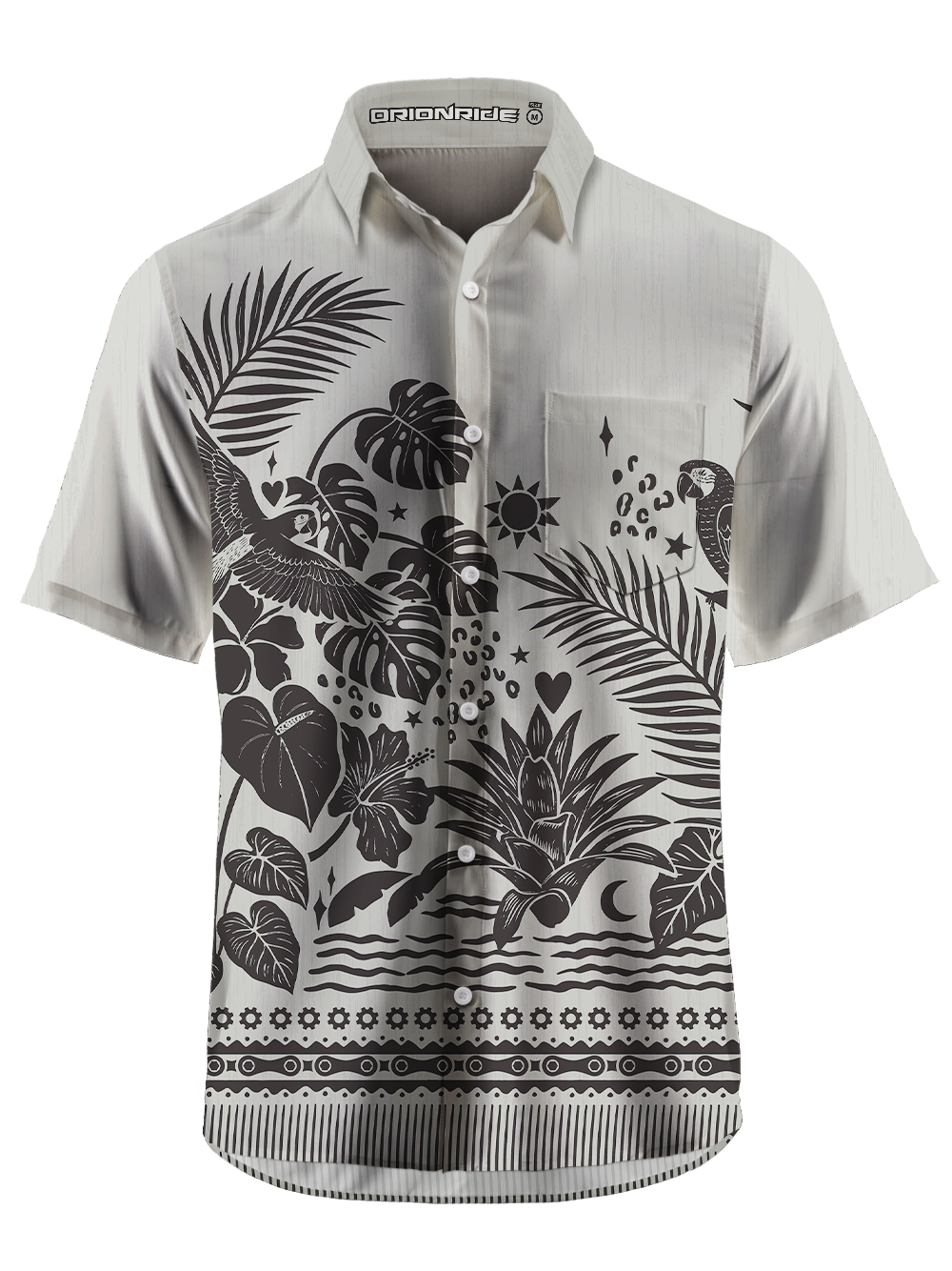 Orionride Tidal Islands Zipper Pockets Ultra Lightweight Short Sleeves Gravel Shirt