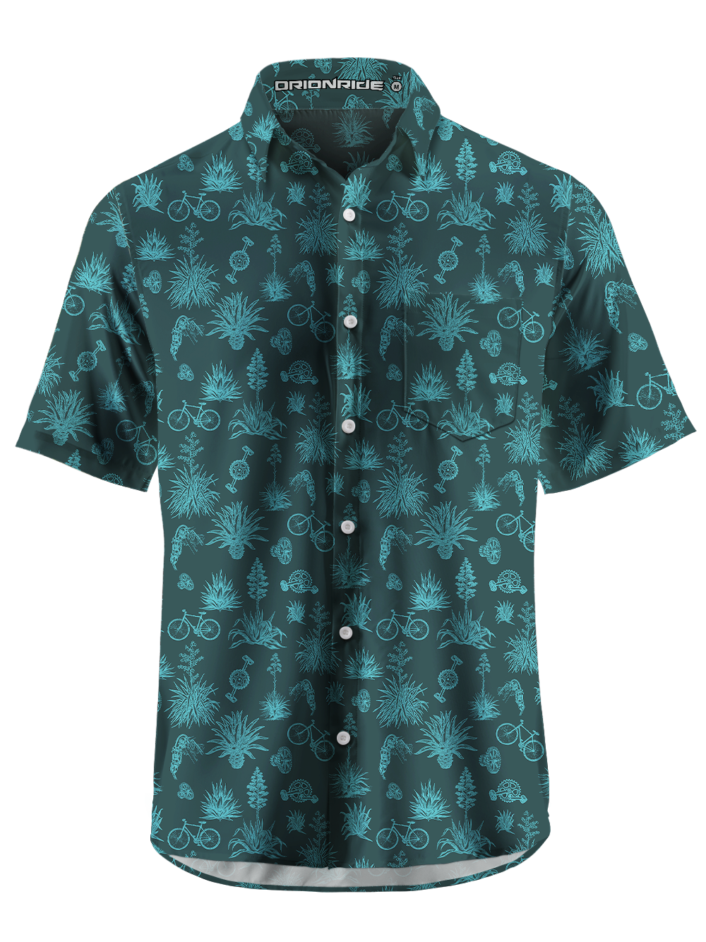 Orionride Agave Plant Zipper Pockets Ultra Lightweight Short Sleeves Gravel Shirt