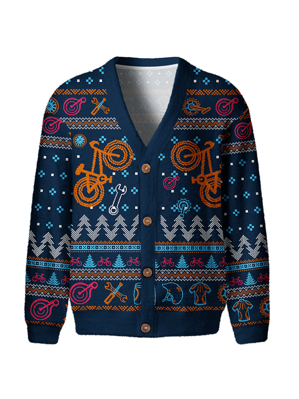 Orionride Parts Mosaic Men's Cardigan Knit Sweaters