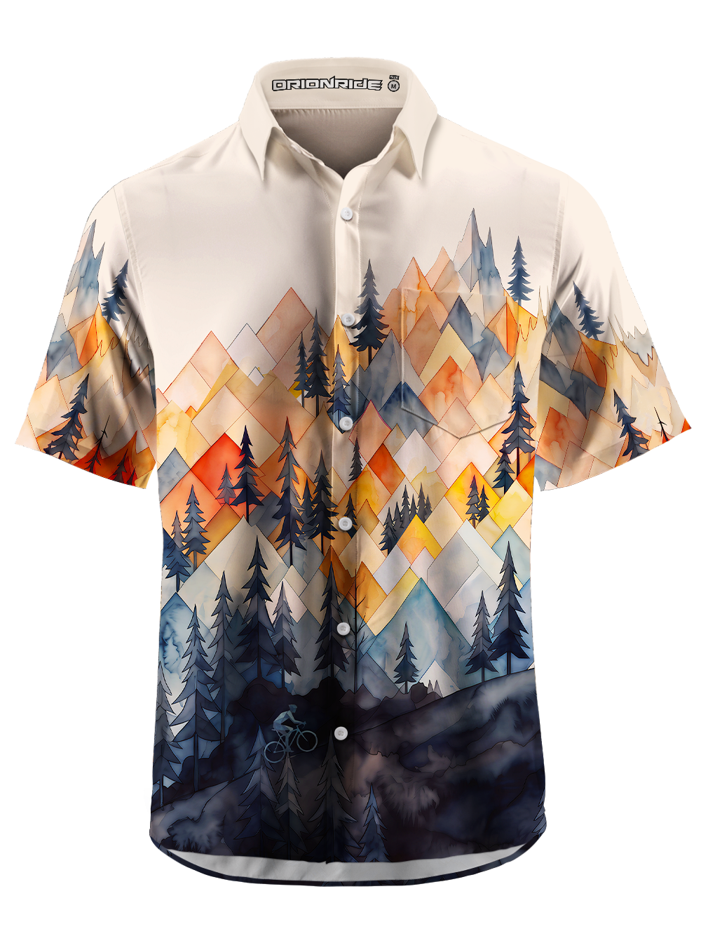 Orionride Diamond Mountain Ride Zipper Pockets Ultra Lightweight Short Sleeves Gravel Shirt