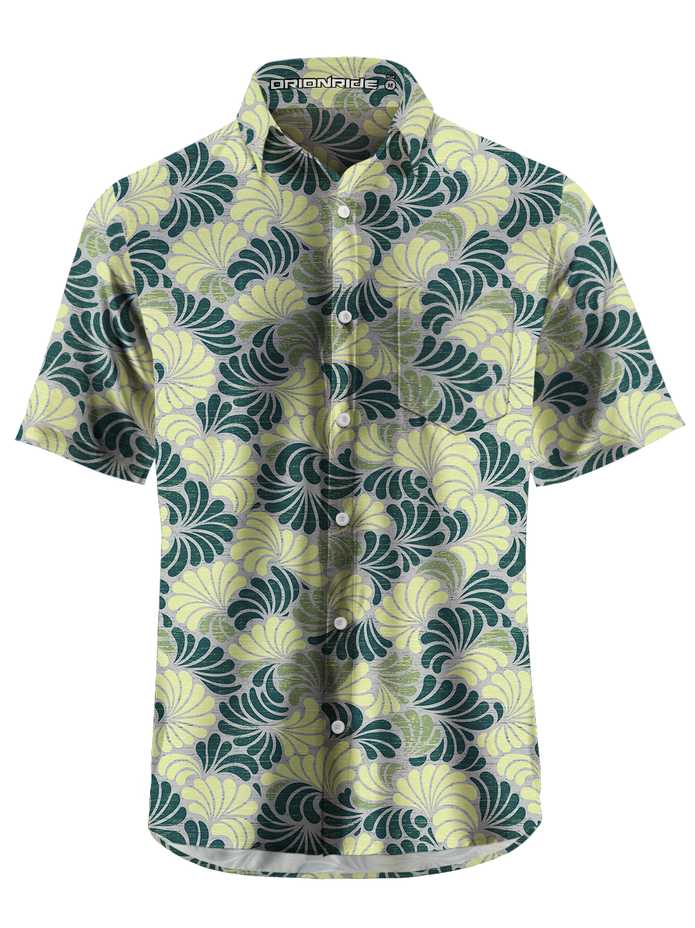 Orionride Abstract Petals Zipper Pockets Ultra Lightweight Short Sleeves Gravel Shirt