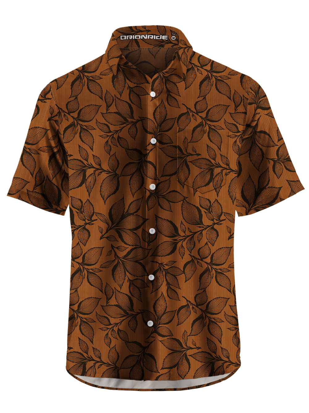 Orionride Fallen-Leaf Scenery Zipper Pockets Ultra Lightweight Short Sleeves Gravel Shirt