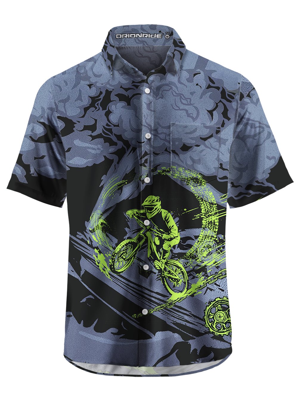 Orionride Through The Clouds Zipper Pockets Ultra Lightweight Short Sleeves Gravel Shirt