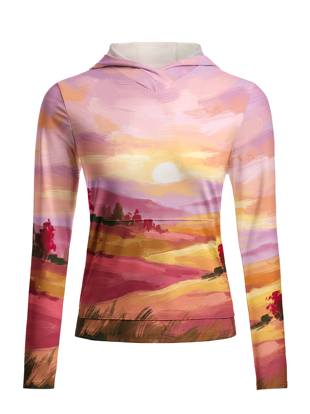 Orionride Twilight Field Women's Long Sleeve Cycling Hoodie Shirt