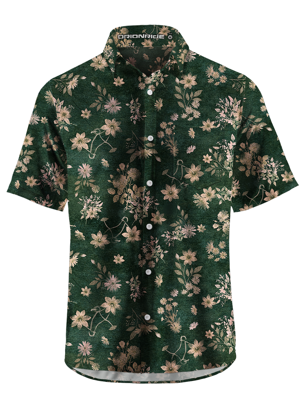Orionride Flower And Grass Bicycle Zipper Pockets Ultra Lightweight Short Sleeves Gravel Shirt