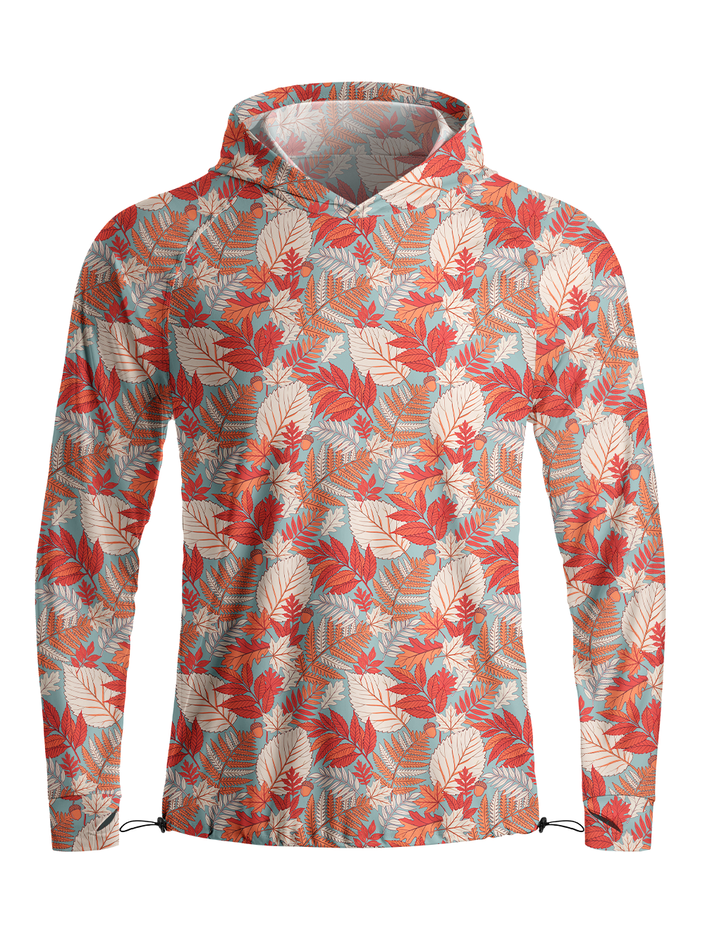 Orionride Autumn Leaf Long Sleeve Cycling Hoodie Shirt