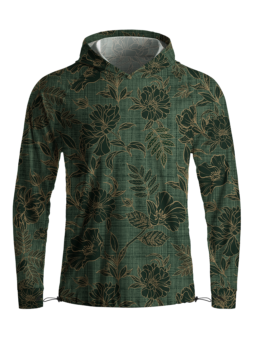 Orionride Gold lace Long Sleeve Cycling Hoodie Shirt