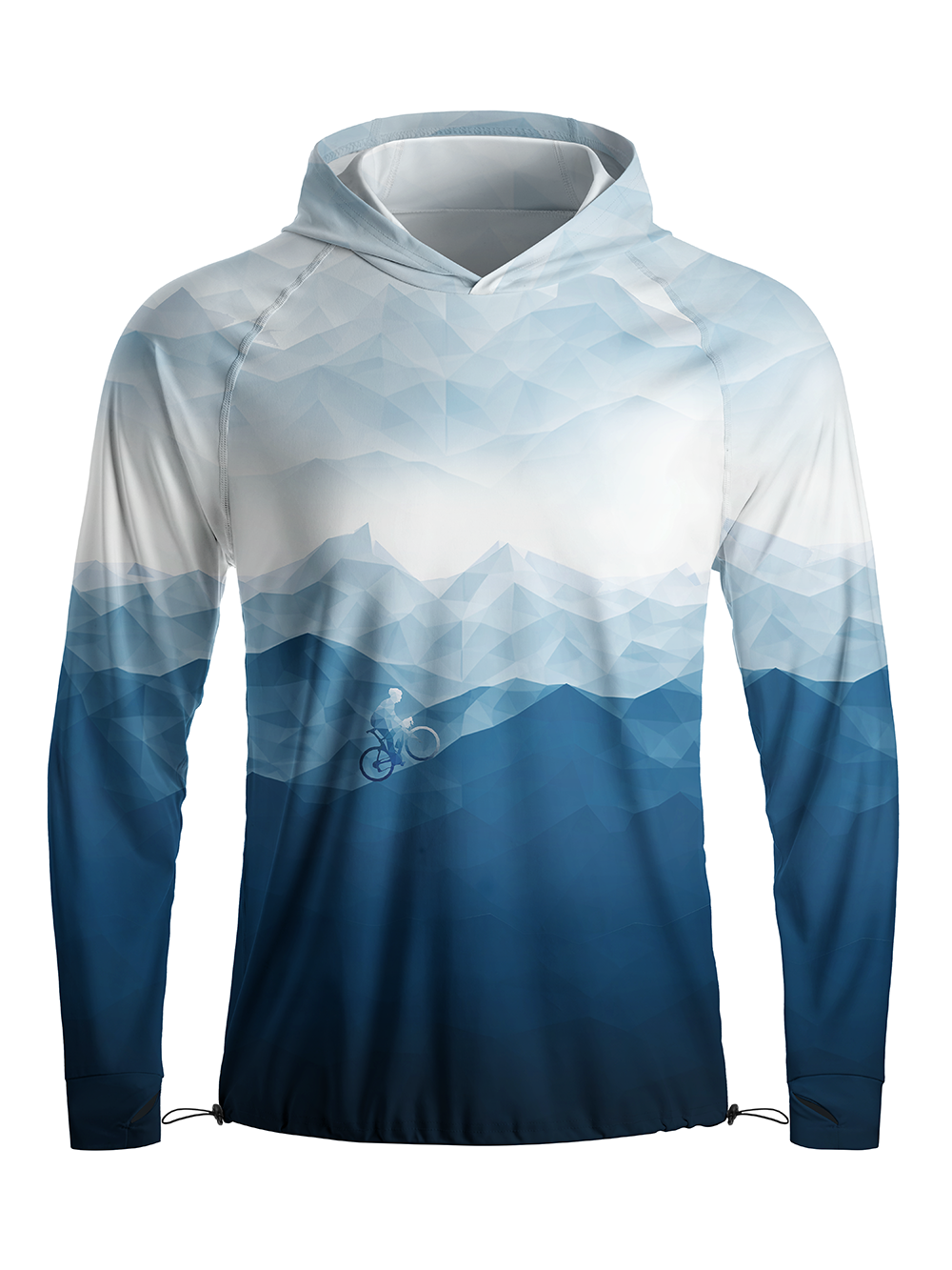 Orionride Snow Mountain Long Sleeve Cycling Hoodie Shirt