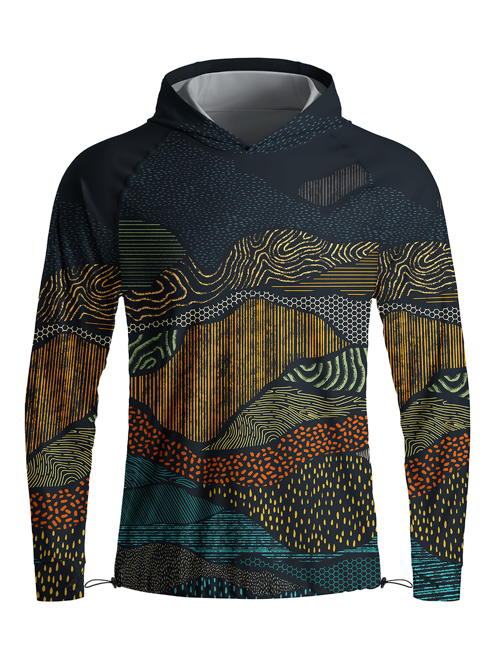 Orionride Geological Texture Long Sleeve Cycling Hoodie Shirt