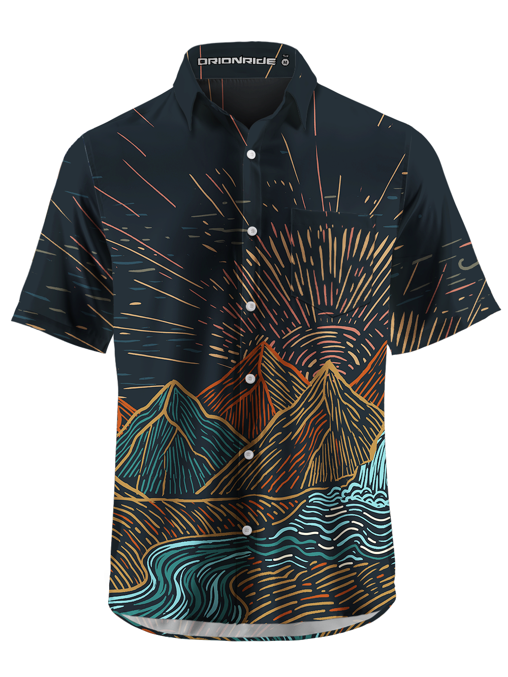 Orionride Sunrise Light Zipper Pockets Ultra Lightweight Short Sleeves Gravel Shirt