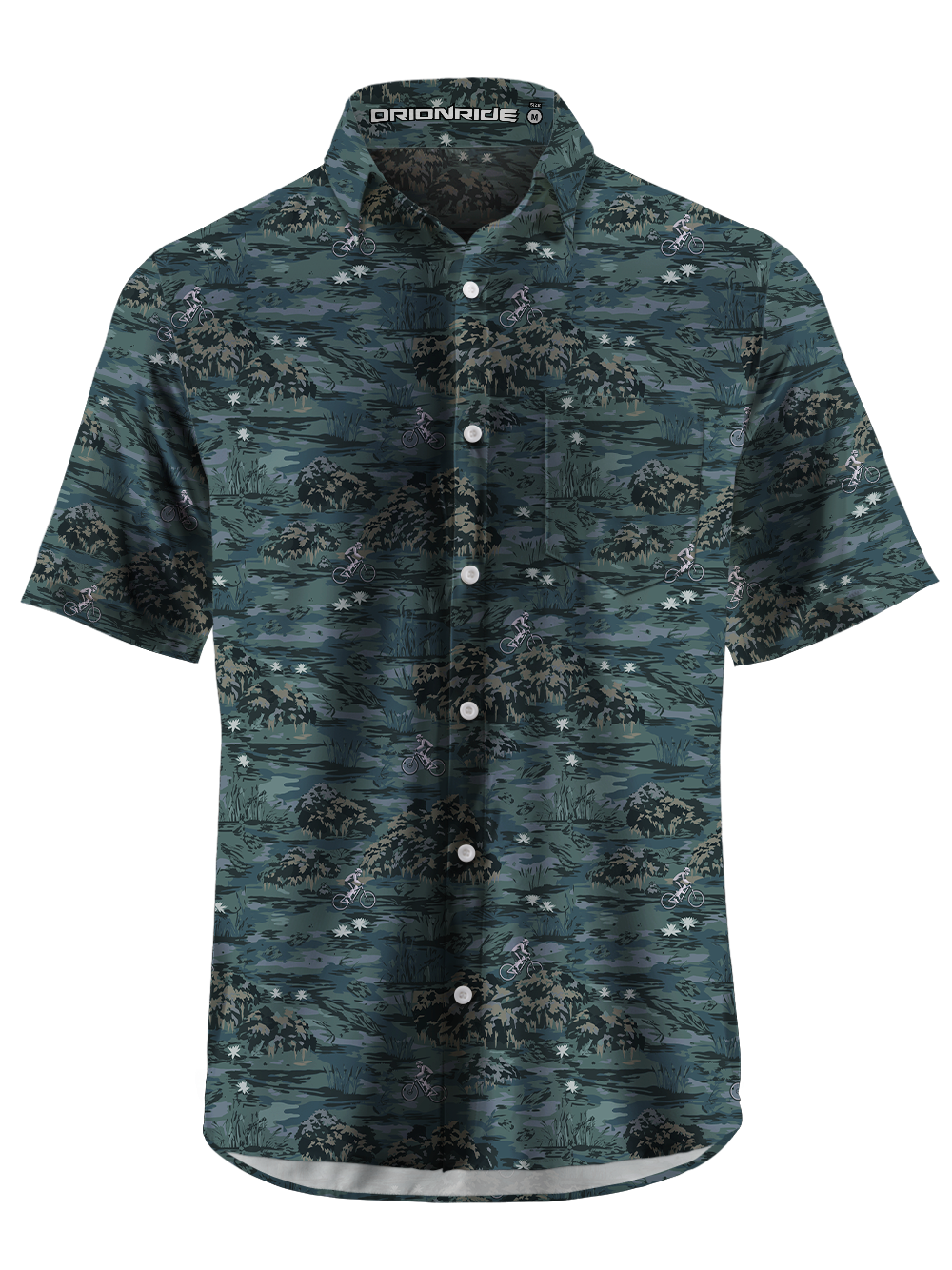 Orionride Moss Cycle Zipper Pockets Ultra Lightweight Short Sleeves Gravel Shirt